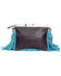 Myra Bag Women's Effervescence Leather & Hair-on Tooled Bag, Turquoise, hi-res