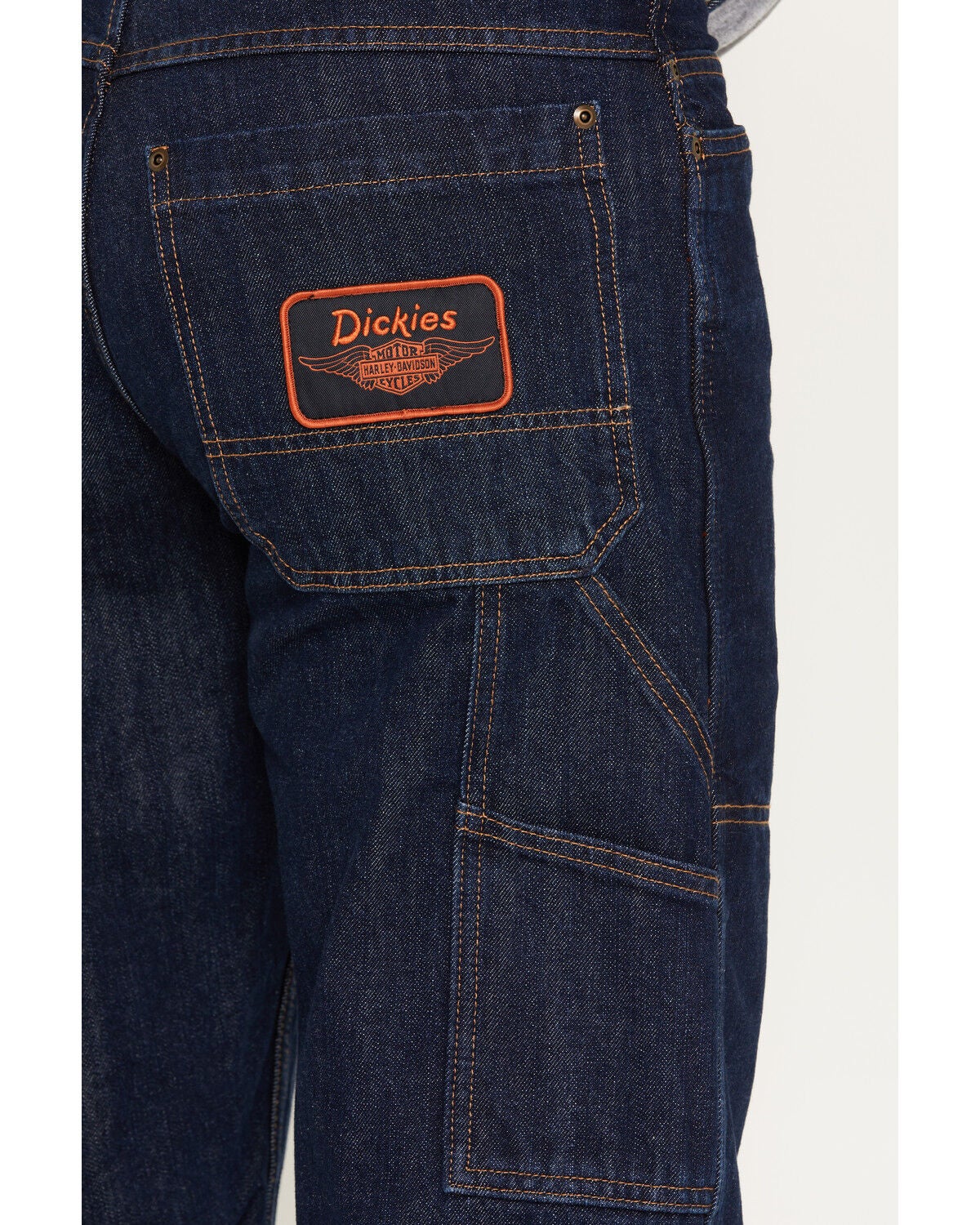 Image #4 - Dickies X Harley Davidson Men's Double Knee Carpenter Jeans, Dark Wash, hi-res