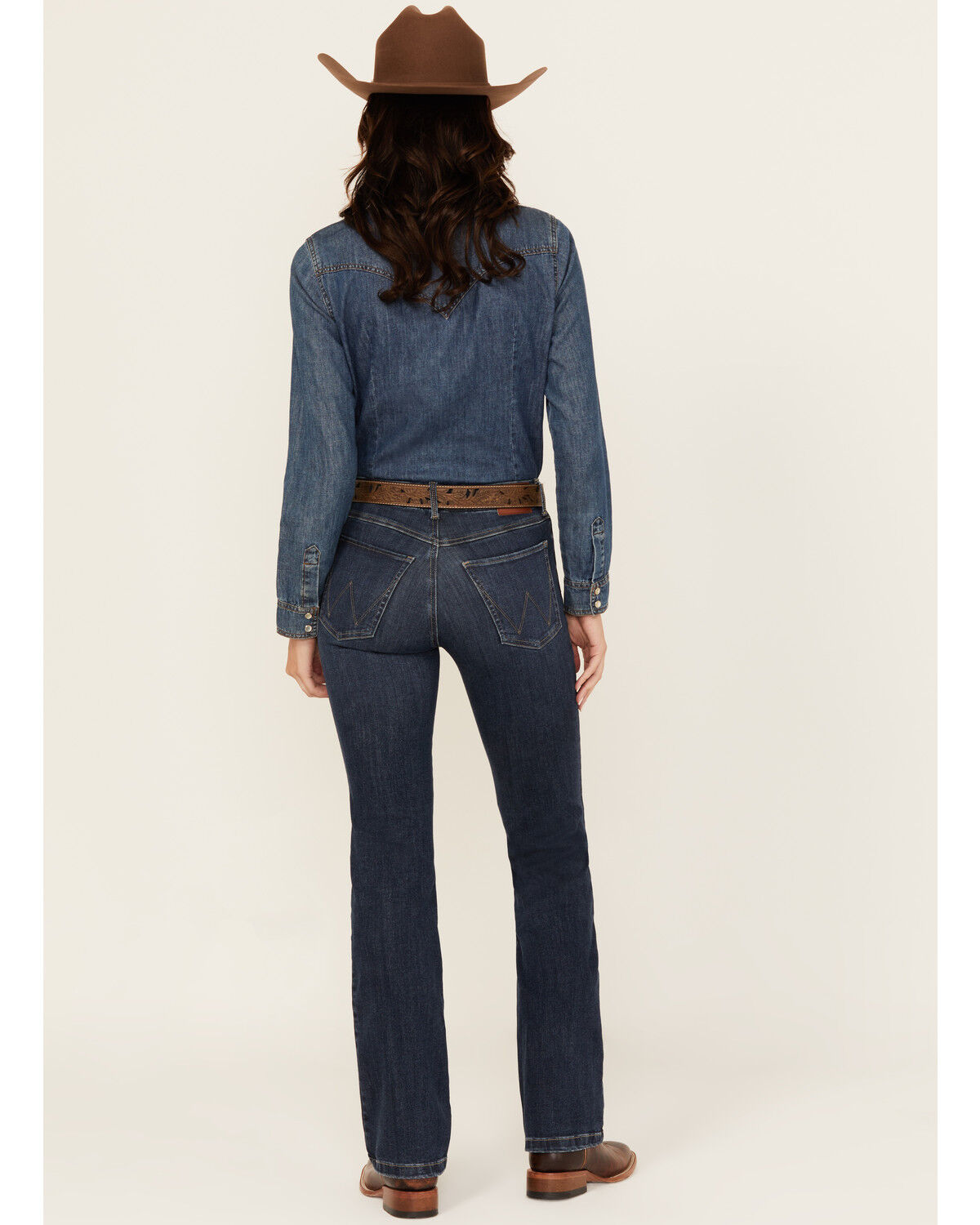 Image #3 - Wrangler Women's Lacey Dark Wash High Rise Bootcut Stretch Denim Jeans, Dark Wash, hi-res