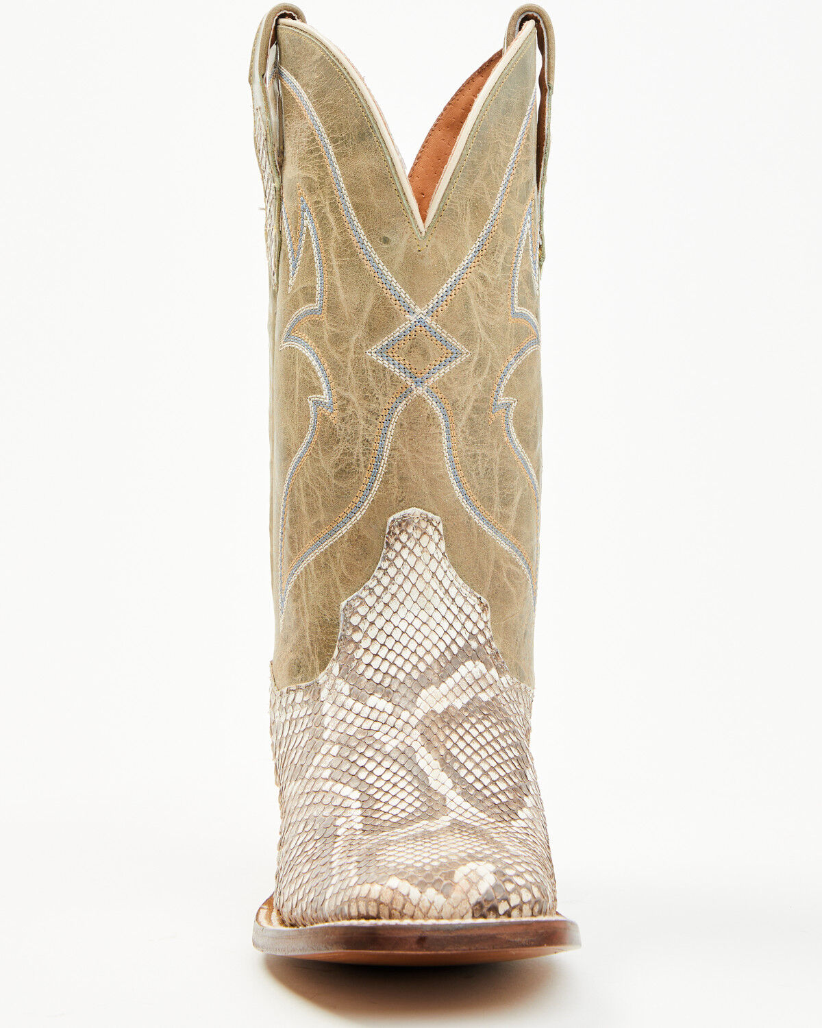 Image #4 - Dan Post Women's Boot Barn Exclusive Exotic Python Western Boots - Broad Square Toe, Natural, hi-res