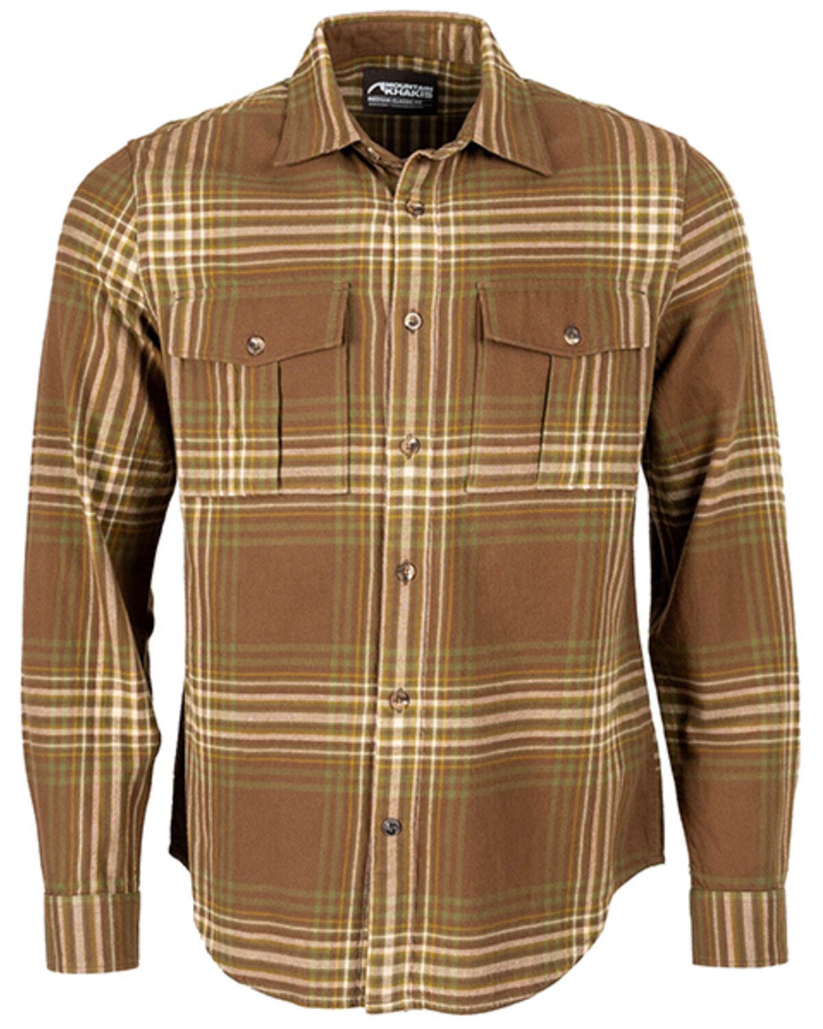 Image #1 - Mountain Khakis Men's Noda Long Sleeve Flannel Shirt, Brown, hi-res