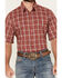 Image #3 - Wrangler Men's Plaid Print Short Sleeve Snap Stretch Western Shirt, Red, hi-res