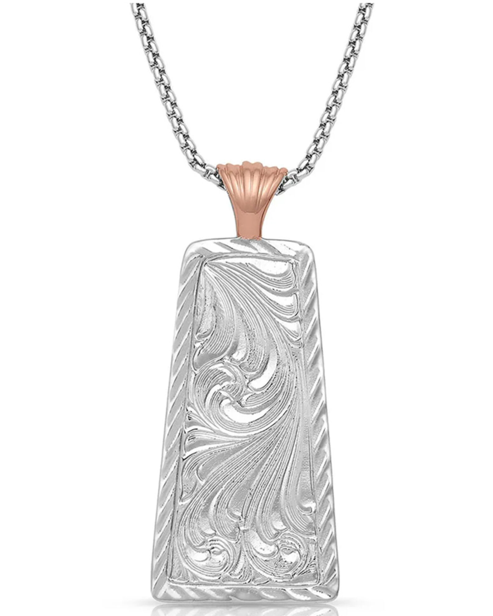 Image #2 - Montana Silversmiths Women's American Legends Tablet Necklace, Silver, hi-res