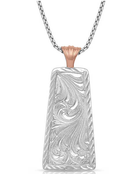 Image #2 - Montana Silversmiths Women's American Legends Tablet Necklace, Silver, hi-res