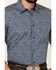 Image #3 - Cody James Men's Open Meadow Floral Print Short Sleeve Button-Down Stretch Western Shirt , Navy, hi-res