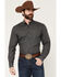 Image #1 - Cinch Men's Geo Print Long Sleeve Button-Down Stretch Western Shirt, Navy, hi-res