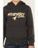 Image #3 - Wrangler Boys' Logo Hooded Sweatshirt, Black, hi-res