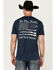 Image #1 - Howitzer Men's Infringed Short Sleeve Graphic T-Shirt , Navy, hi-res
