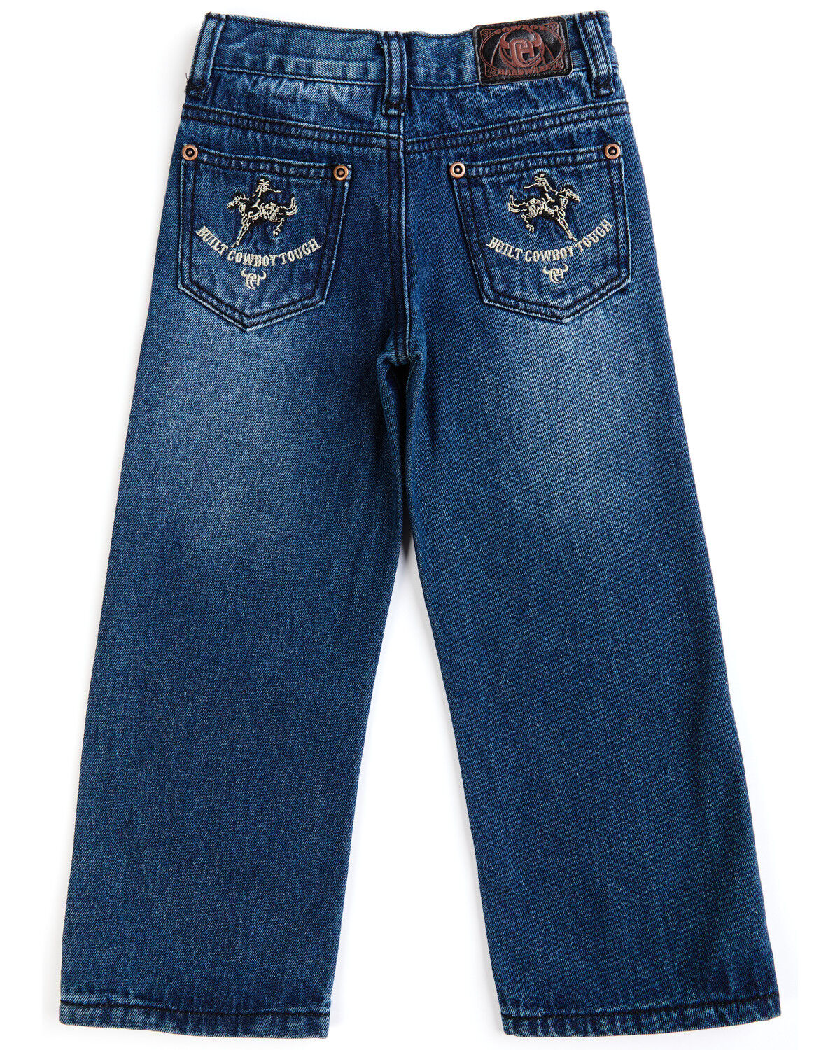 Image #3 - Cowboy Hardware Toddler Boys' Embroidered Cowboy Horse Medium Wash Straight Jeans, , hi-res