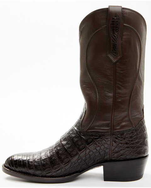 Image #3 - Cody James Black 1978® Men's Chapman Exotic Caiman Belly Western Boots - Medium Toe , Chocolate, hi-res