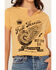Image #3 - Cleo + Wolf Women's Baby Full Throttle Short Sleeve Cropped Graphic Tee, Dark Yellow, hi-res