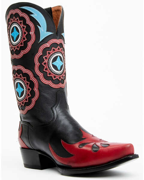 Image #1 - Dan Post Men's Cherokee Bill Western Boots - Snip Toe, Black, hi-res