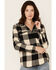 Image #1 - United By Blue Women's Plaid Print Responsible Button Down Western Flannel Shirt, Black/white, hi-res
