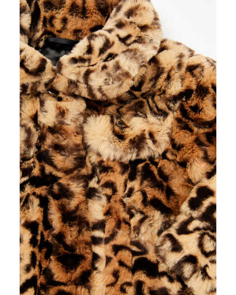 Image #2 - Urban Republic Infant Girls' Cheetah Print Faux Fur Snap Jacket , Cheetah, hi-res