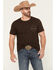 Image #1 - Wrangler Men's Boot Barn Exclusive Cowboy Short Sleeve Graphic T-Shirt, Dark Brown, hi-res