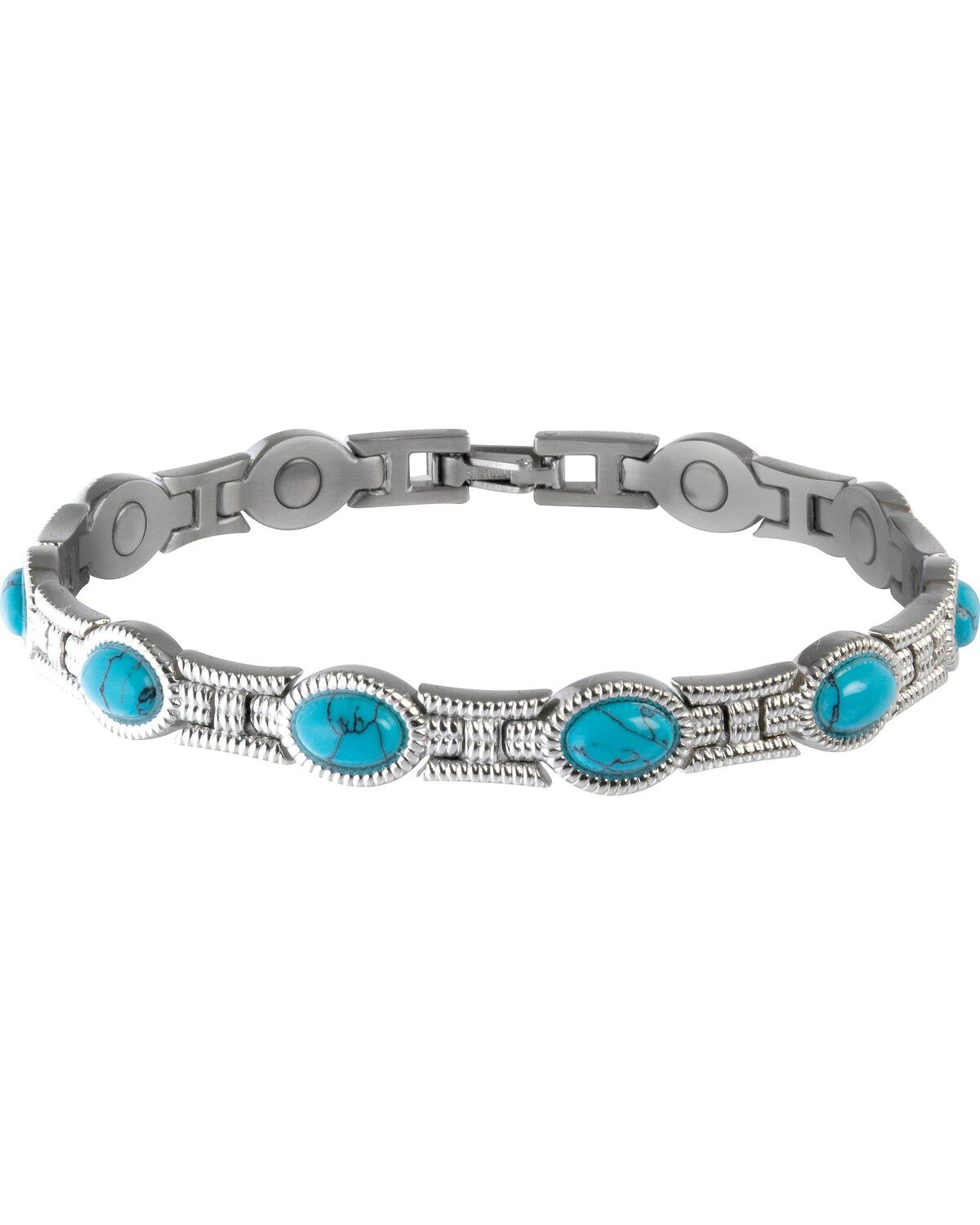 Image #1 - Sabona Ladies' Turquoise Magnetic Bracelet, Two Tone, hi-res