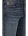 Moonshine Spirit Men's Corral Dust Medium Dark Wash Stretch Slim Straight Jeans , Dark Medium Wash, hi-res