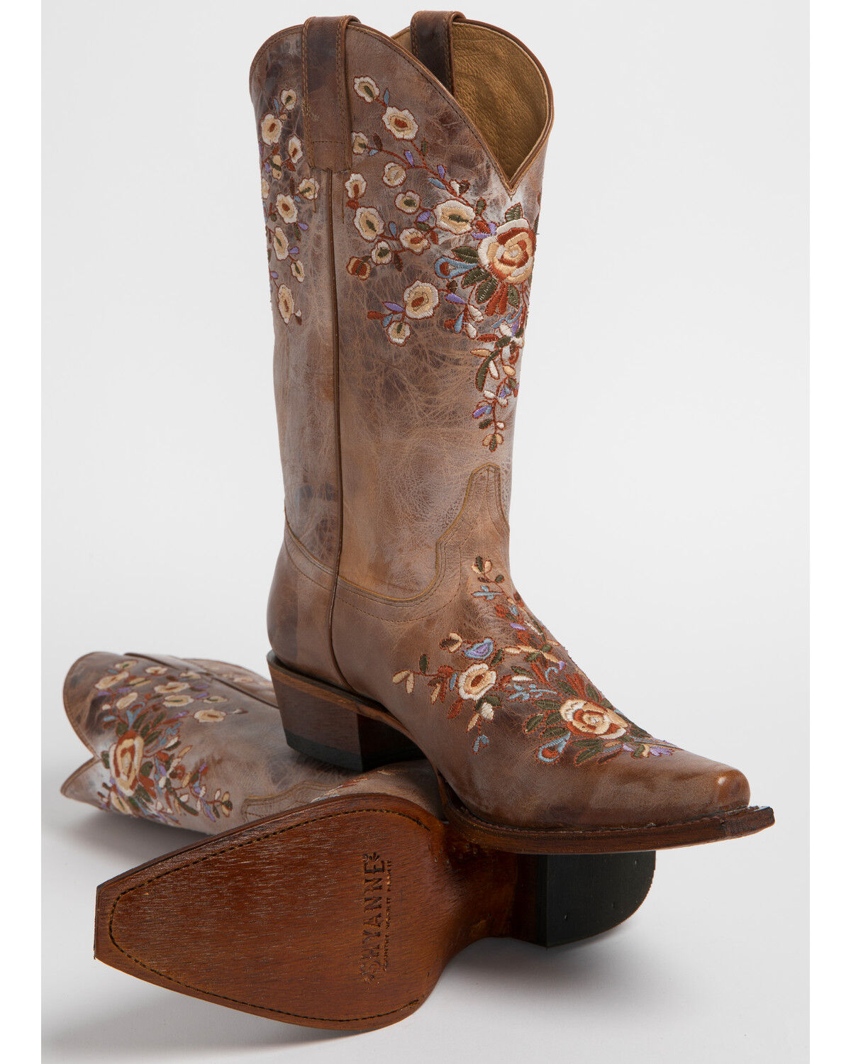 Bbw217 Shyanne Women's Maisie Floral Embroidered Western Boot Snip Toe 
