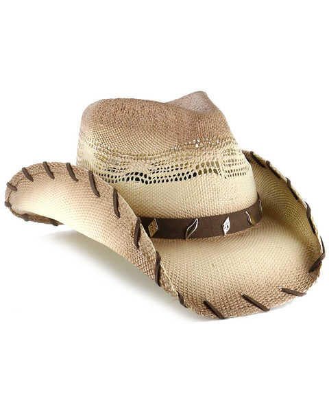 Image #1 - Cody James Saddle Straw Cowboy Hat, Brown, hi-res