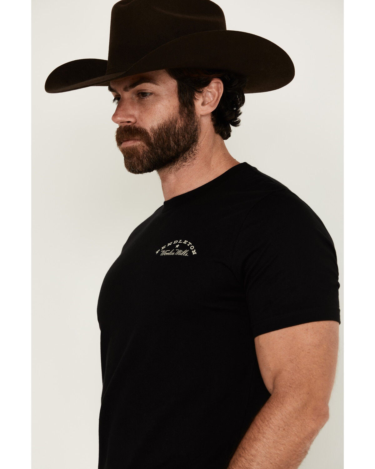 Image #6 - Pendleton Men's Boot Barn Exclusive Eagle Logo Short Sleeve Graphic T-Shirt, Black, hi-res