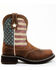 Image #2 - Shyanne Women's Glory Stars & Stripes Shaft Leather Western Boots - Wide Round Toe , Brown, hi-res