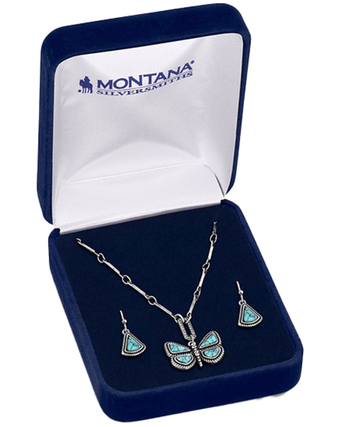 Image #3 - Montana Silversmiths Women's Set Me Free Turquoise Jewelry Set - 2 Piece, Silver, hi-res