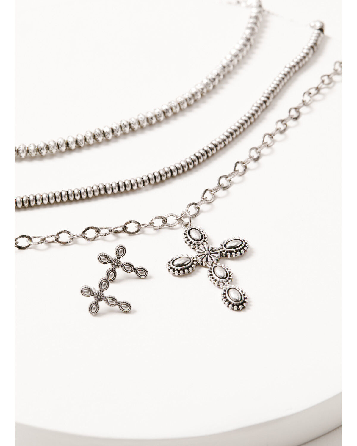 Image #1 - Shyanne Women's Shiloh Ridge Cross Jewelry Set - 2 Piece, Silver, hi-res