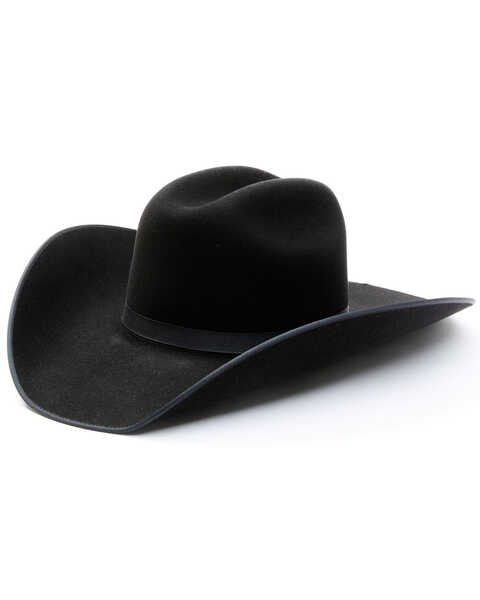 Serratelli 6X Fur Felt Western Hat , Black, hi-res