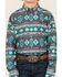 Image #3 - Ariat Boys' Classic Southwestern Striped Long Sleeve Button-Down Western Shirt, Teal, hi-res