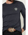 Image #4 - Ariat Men's Saltillo Lockup Long Sleeve Graphic Shirt, Heather Blue, hi-res