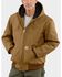 Image #1 - Carhartt Men's Flannel Lined Zip-Up Hooded Work Jacket, Brown, hi-res