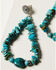 Image #2 - Paige Wallace Women's Turquoise Large Loop Earrings , Turquoise, hi-res