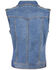 Image #2 - Milwaukee Leather Women's Studded Zip Front Denim Vest - 5X, Blue, hi-res