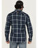 Image #4 - Dakota Grizzly Men's Landon Plaid Print Long Sleeve Button-Down Western Shirt, Blue, hi-res
