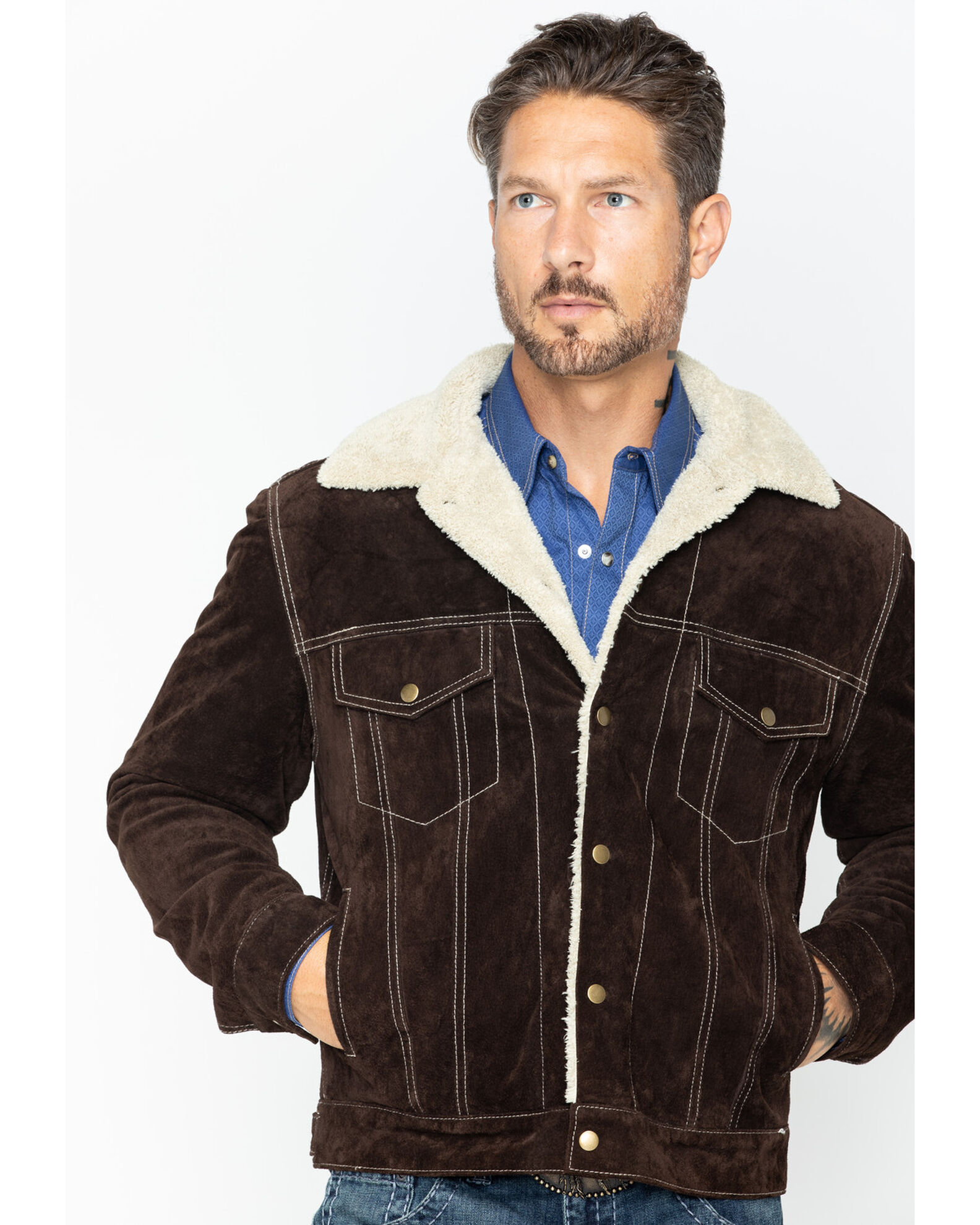 Scully men's boar suede pilot jacket discount