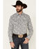 Image #1 - Moonshine Spirit Men's Ricochet Paisley Print Long Sleeve Snap Western Shirt  , White, hi-res