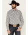 Image #1 - Moonshine Spirit Men's Ricochet Paisley Print Long Sleeve Snap Western Shirt, White, hi-res