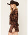 Image #2 - Cleo + Wolf Women's Ruffle Long Sleeve Peplum Top, Brown, hi-res
