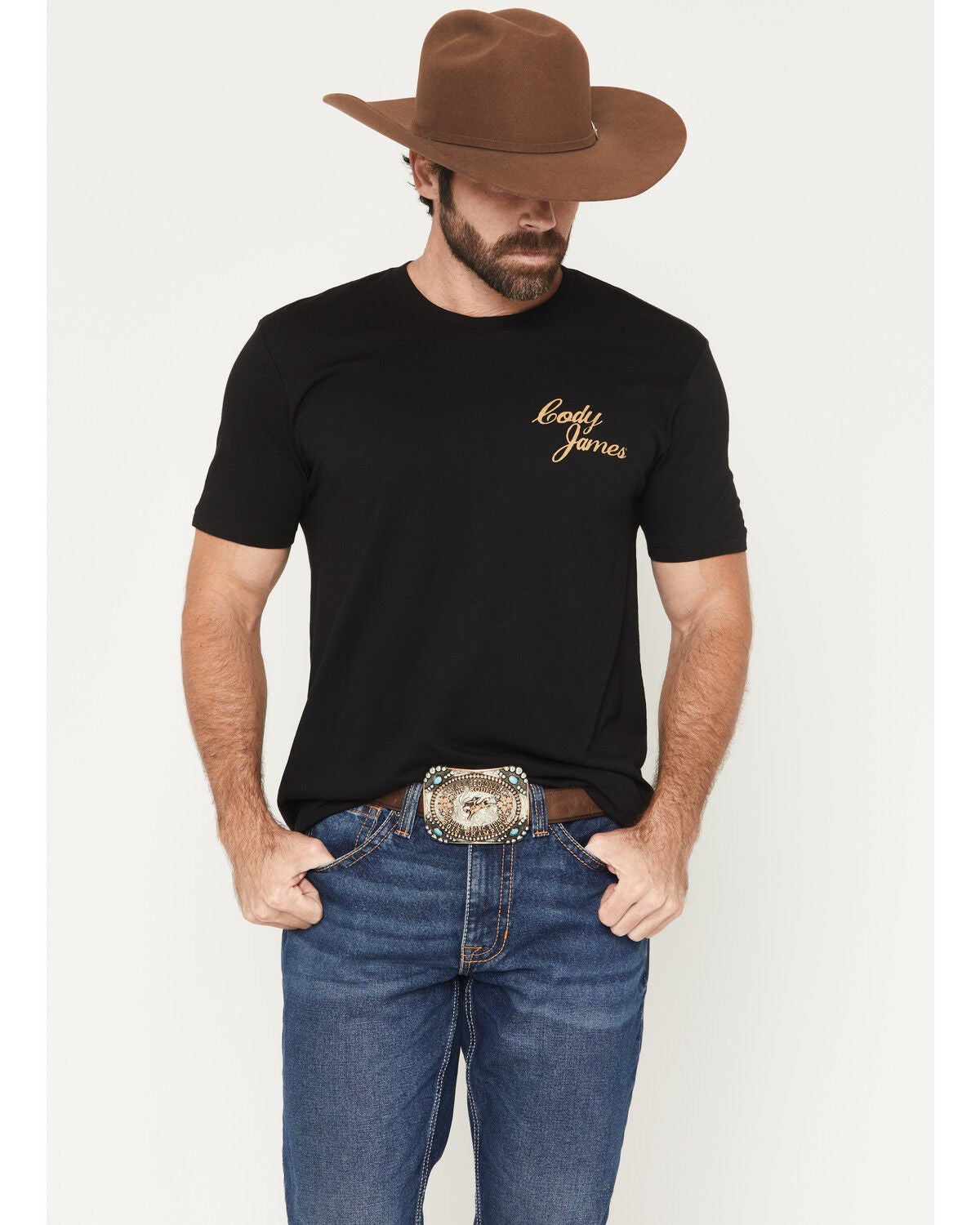 Cody James Men's Shooting Hand Short Sleeve Graphic T-Shirt, Black, hi-res