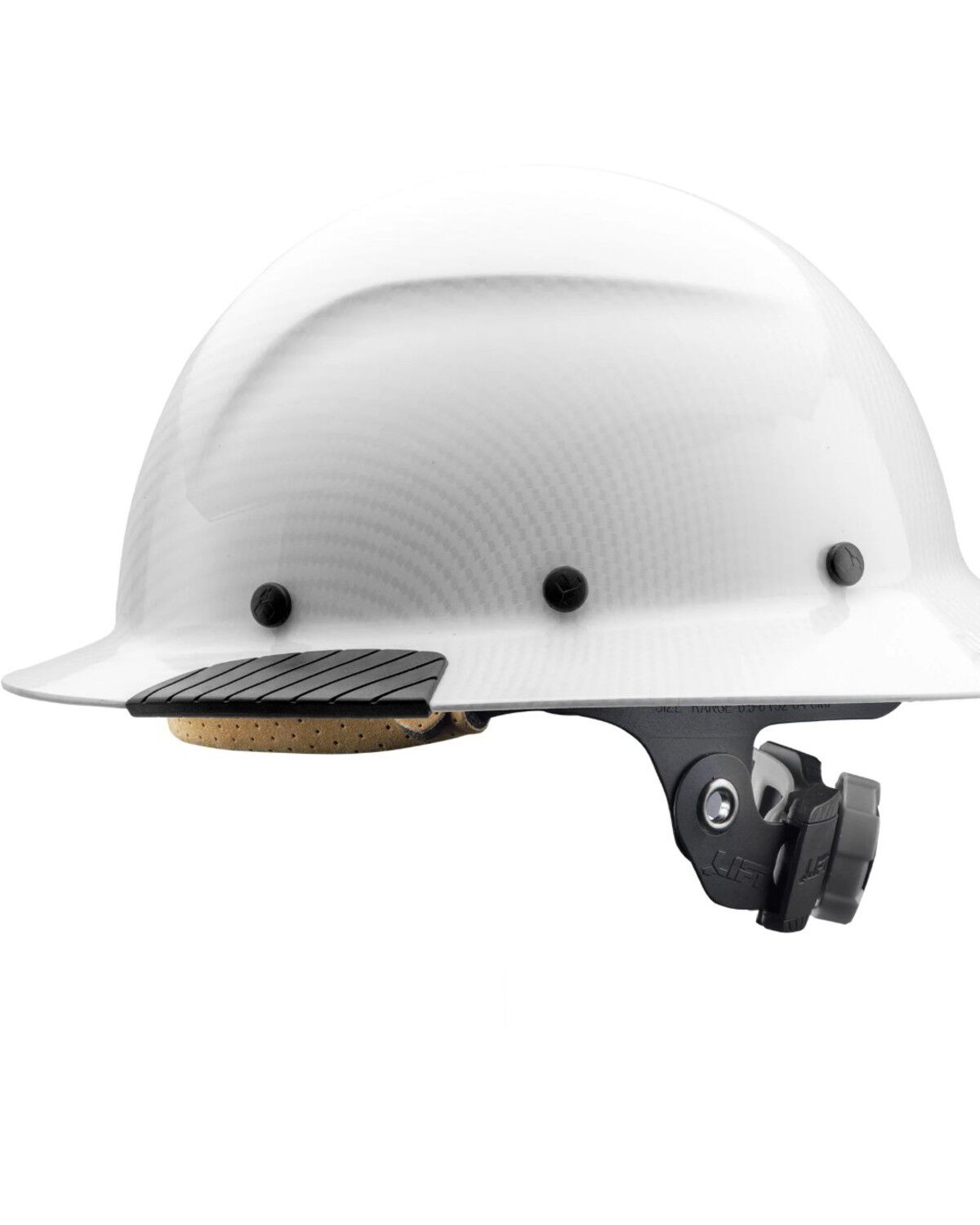 Lift Safety DAX White Carbon Fiber Resin Full Brim Hard Hat, White, hi-res