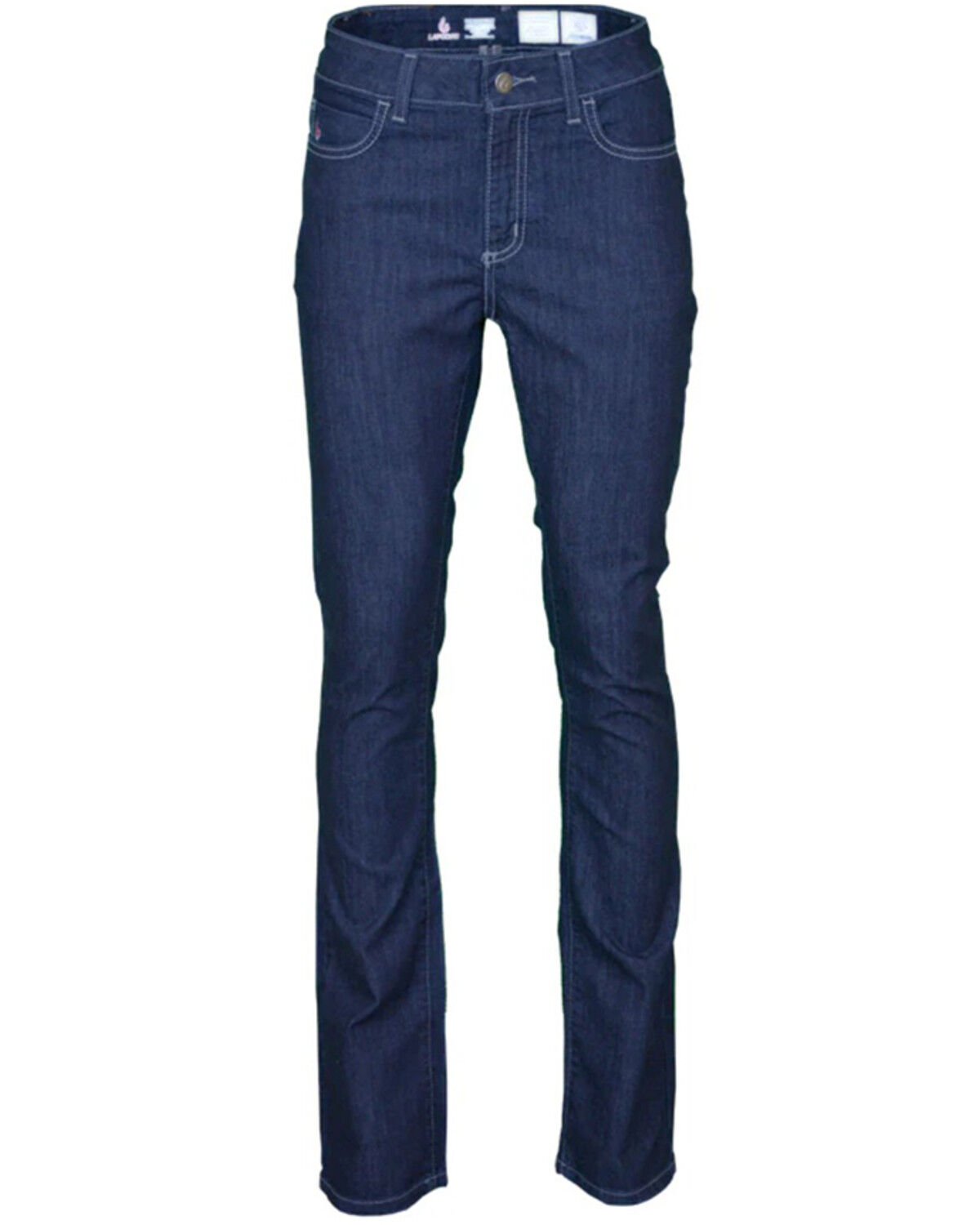 Image #1 - Lapco Women's FR Dark Wash Bootcut Comfort Stretch Denim Jeans, Blue, hi-res