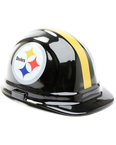 Airgas Safety Products Men's Wincraft Pittsburgh Steelers Logo Hardhat , Black, hi-res