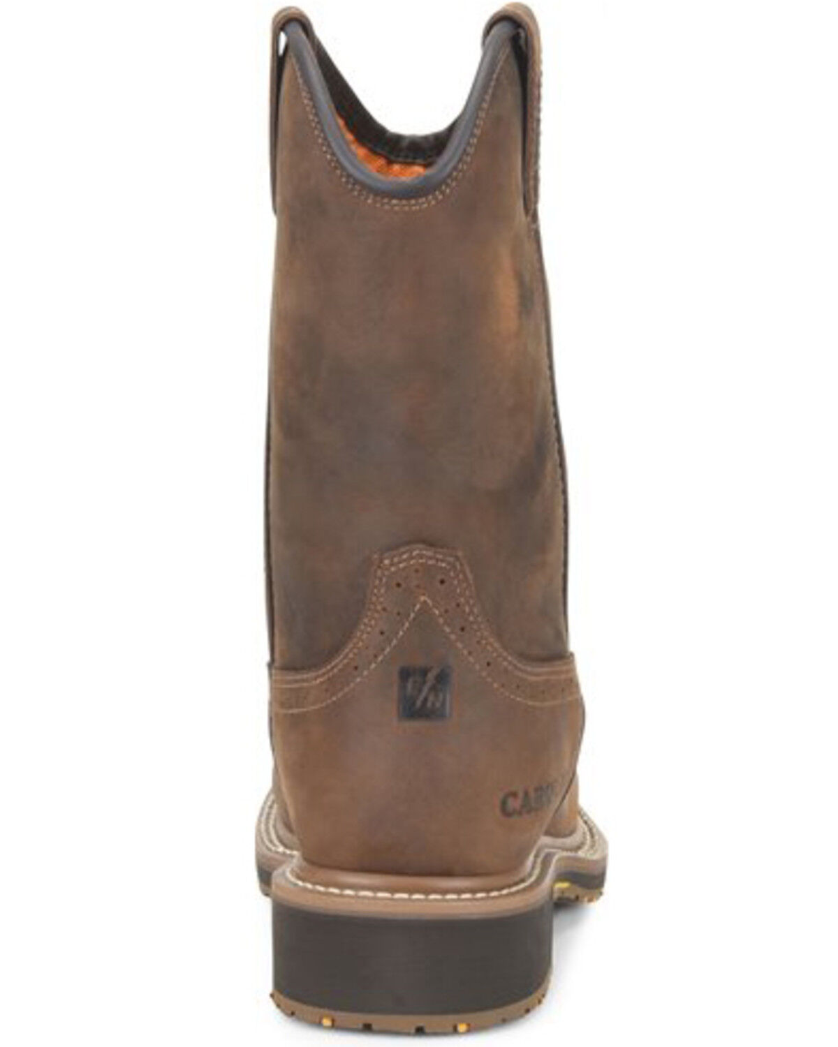 Image #3 - Carolina Men's Anchor Waterproof Western Work Boots - Composite Toe, Brown, hi-res