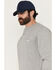 Image #2 - Rasco Men's FR Preshrunk Henley T-Shirt, Grey, hi-res