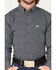 Image #3 - Cowboy Hardware Men's Wavy Square Geo Print Button Down Western Shirt, Navy, hi-res