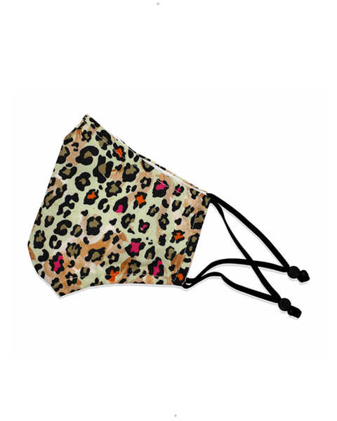 Prime Time Jewelry Leopard Print Single Mask, Brown, hi-res