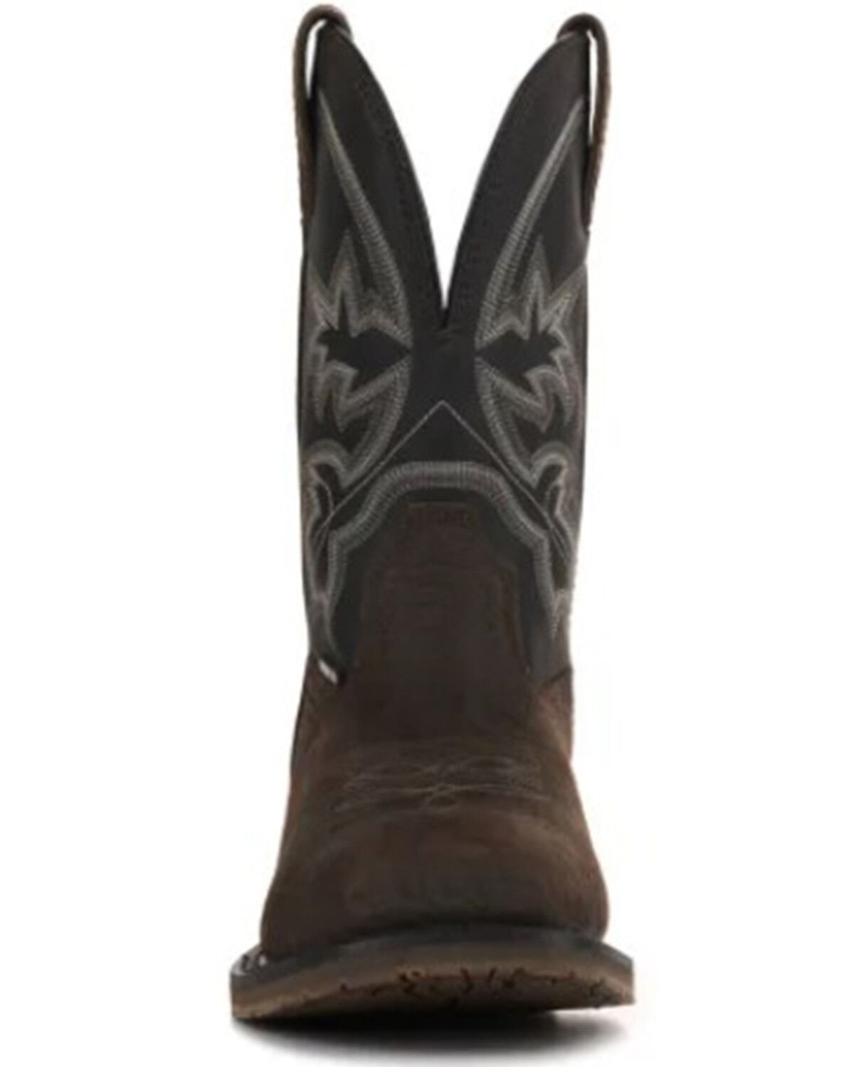 Image #4 - Double H Men's 10" Deep Scallop Waterproof Work Boots - Composite Toe, Black/brown, hi-res