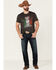 Cody James Men's Viva Mexico Muertos Skull Graphic Short Sleeve T-Shirt , Black, hi-res