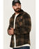 Image #2 - Brixton Men's Bowery Arctic Plaid Print Long Sleeve Snap Stretch Shirt Jacket, Black, hi-res