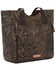 Image #3 - American West Women's Annie's Secret Collection Brown Distressed Large Zip Top Tote, Brown, hi-res